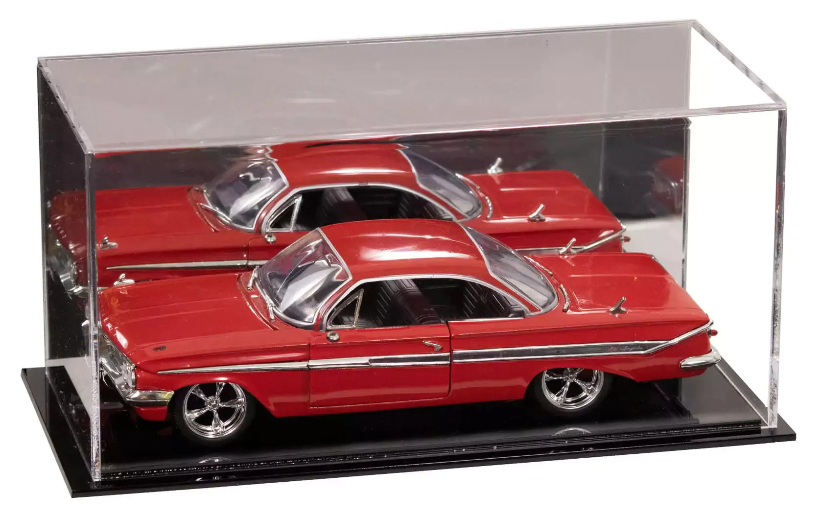 Clear Acrylic Diecast Model Car Display Case with Shelves