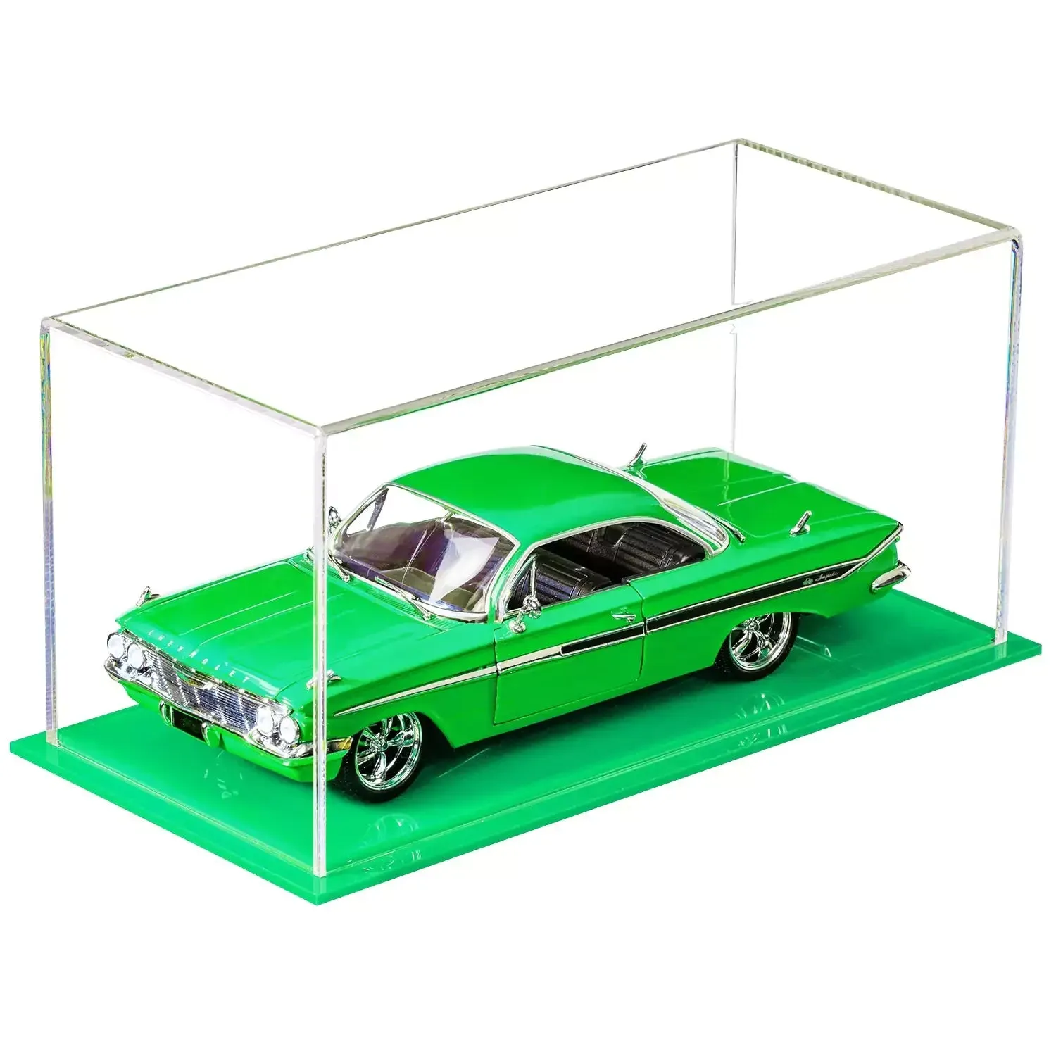 Clear Acrylic Diecast Model Car Display Case with Shelves