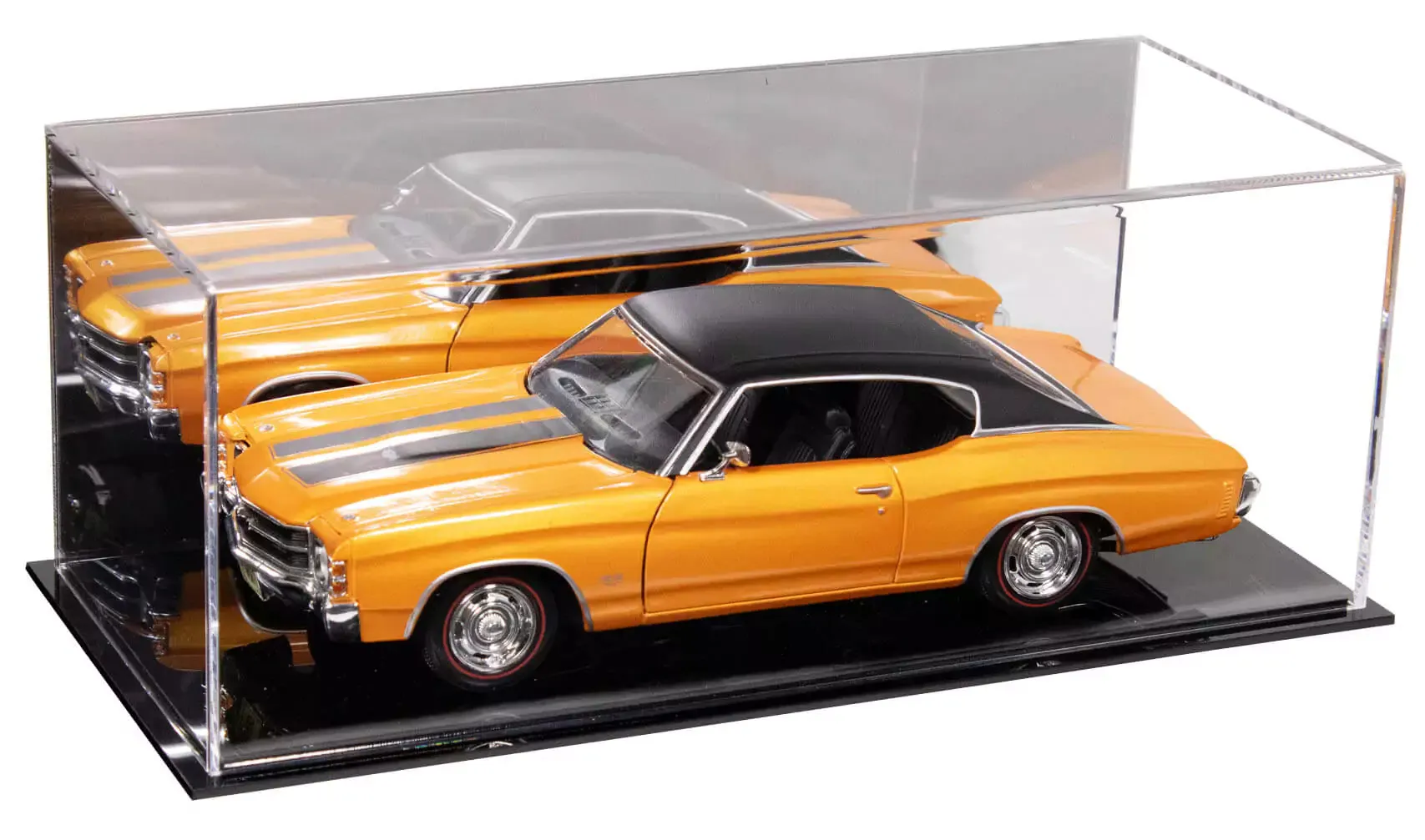 Clear Acrylic Diecast Model Car Display Case with Shelves