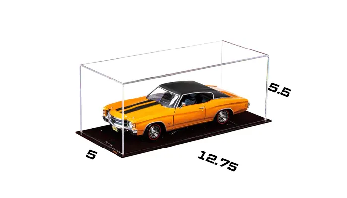 Clear Acrylic Diecast Model Car Display Case with Shelves