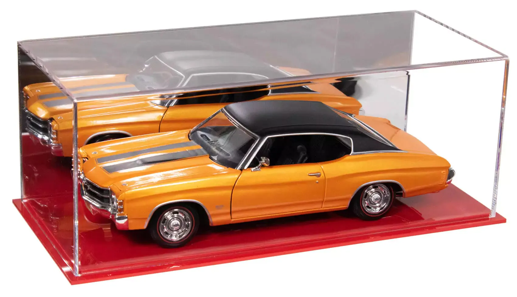 Clear Acrylic Diecast Model Car Display Case with Shelves