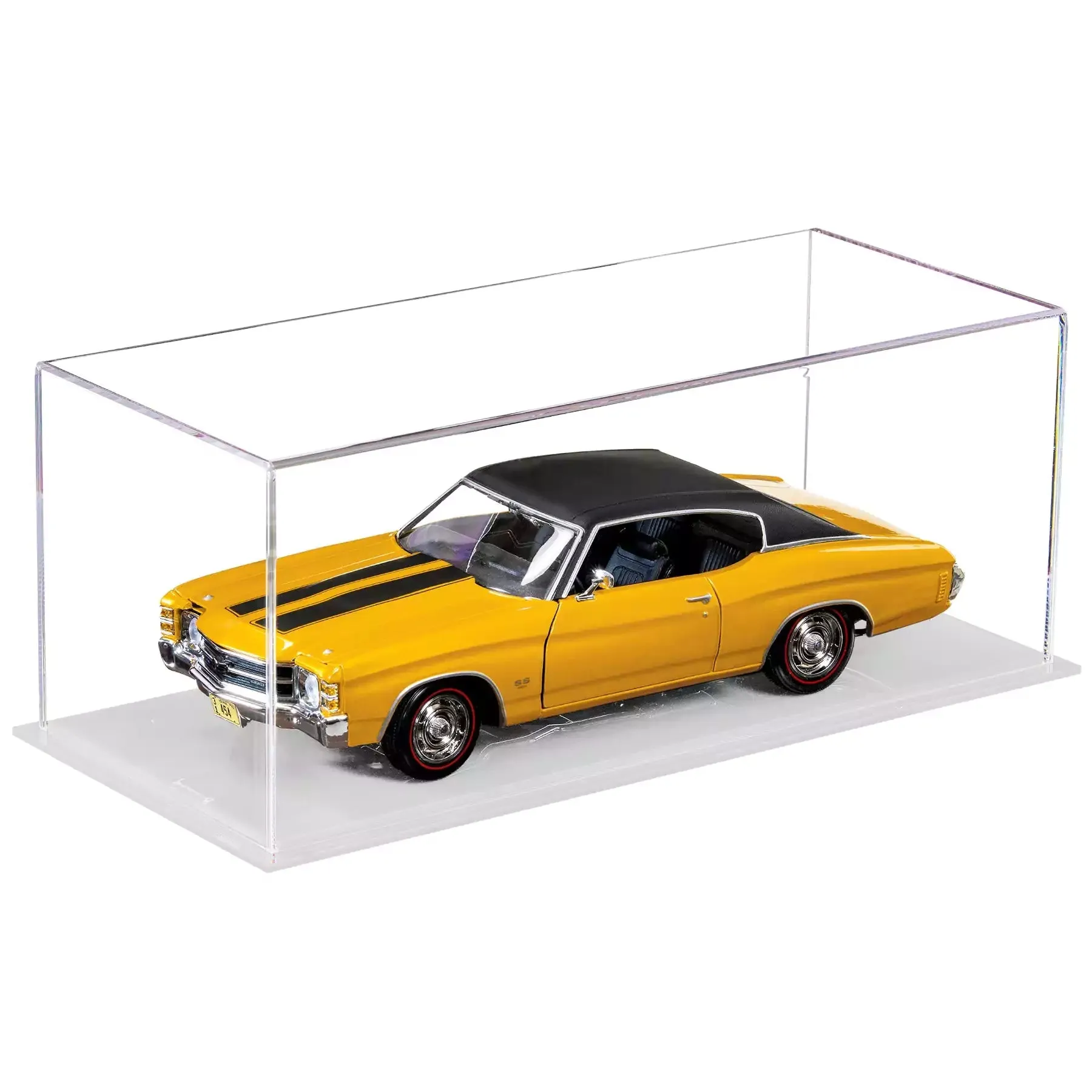 Clear Acrylic Diecast Model Car Display Case with Shelves