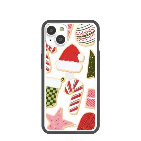 Clear Festive Cookies iPhone 14 Case With Black Ridge