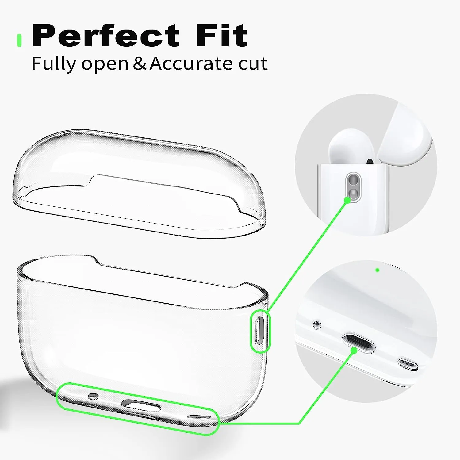 Compatible Airpods Pro2 Case-Clear