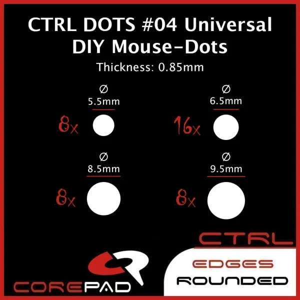 Corepad Skatez CTRL Mouse Feet - #04 Universal DIY Dots