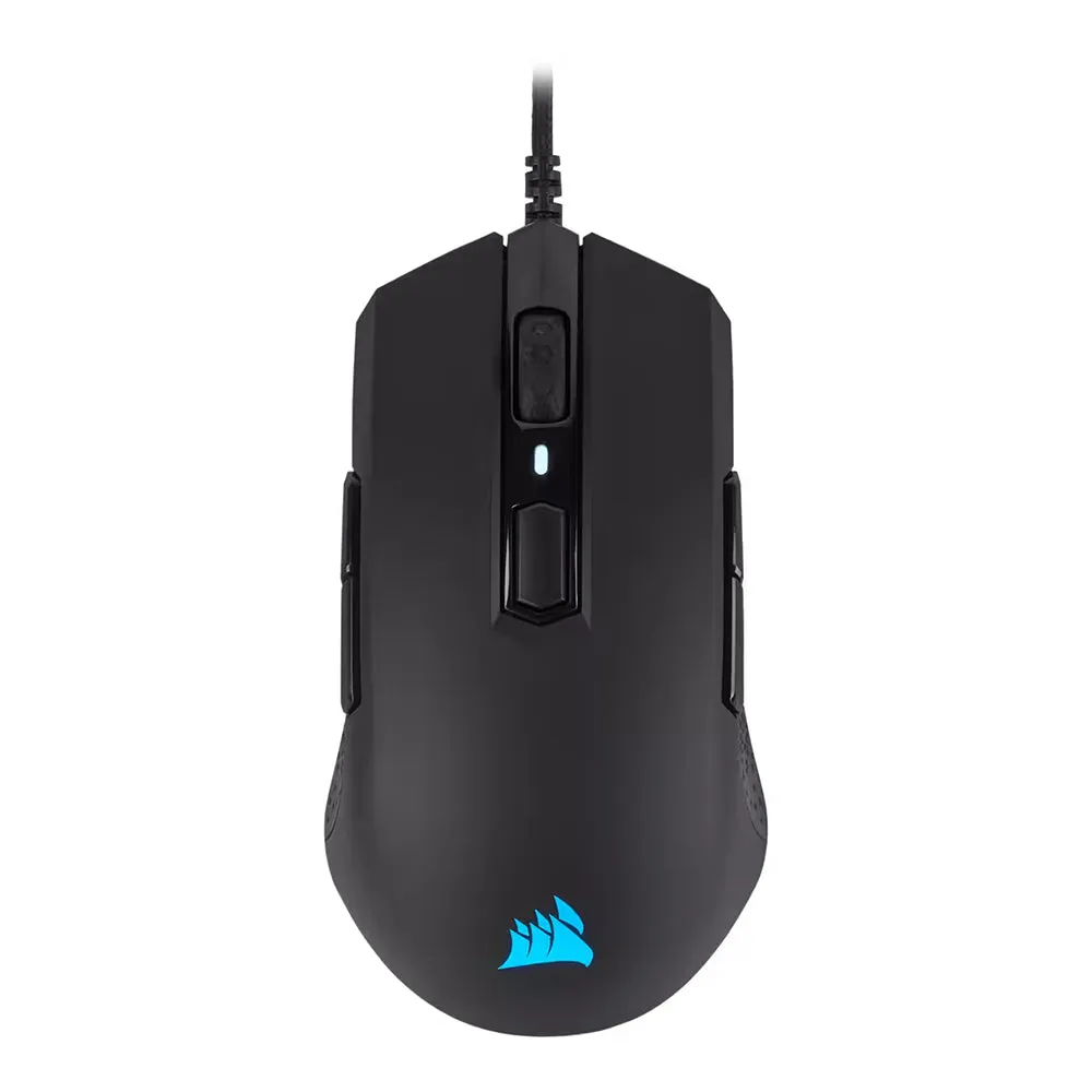 CORSAIR M55 iCUE RGB Pro Wired Optical Gaming Mouse with 12400 DPI, 8 Programmable Buttons, 100Hz Hyper Polling Rate and Ambidextrous Multi-Grip For PC and Laptop | CH-9308011-AP