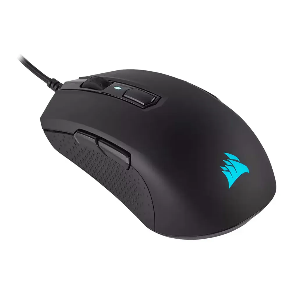 CORSAIR M55 iCUE RGB Pro Wired Optical Gaming Mouse with 12400 DPI, 8 Programmable Buttons, 100Hz Hyper Polling Rate and Ambidextrous Multi-Grip For PC and Laptop | CH-9308011-AP