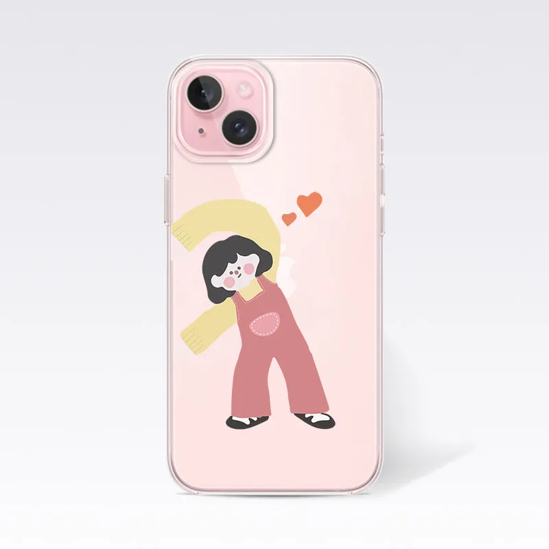 Couple Graphic Art- Girl Clear Silicon Cover