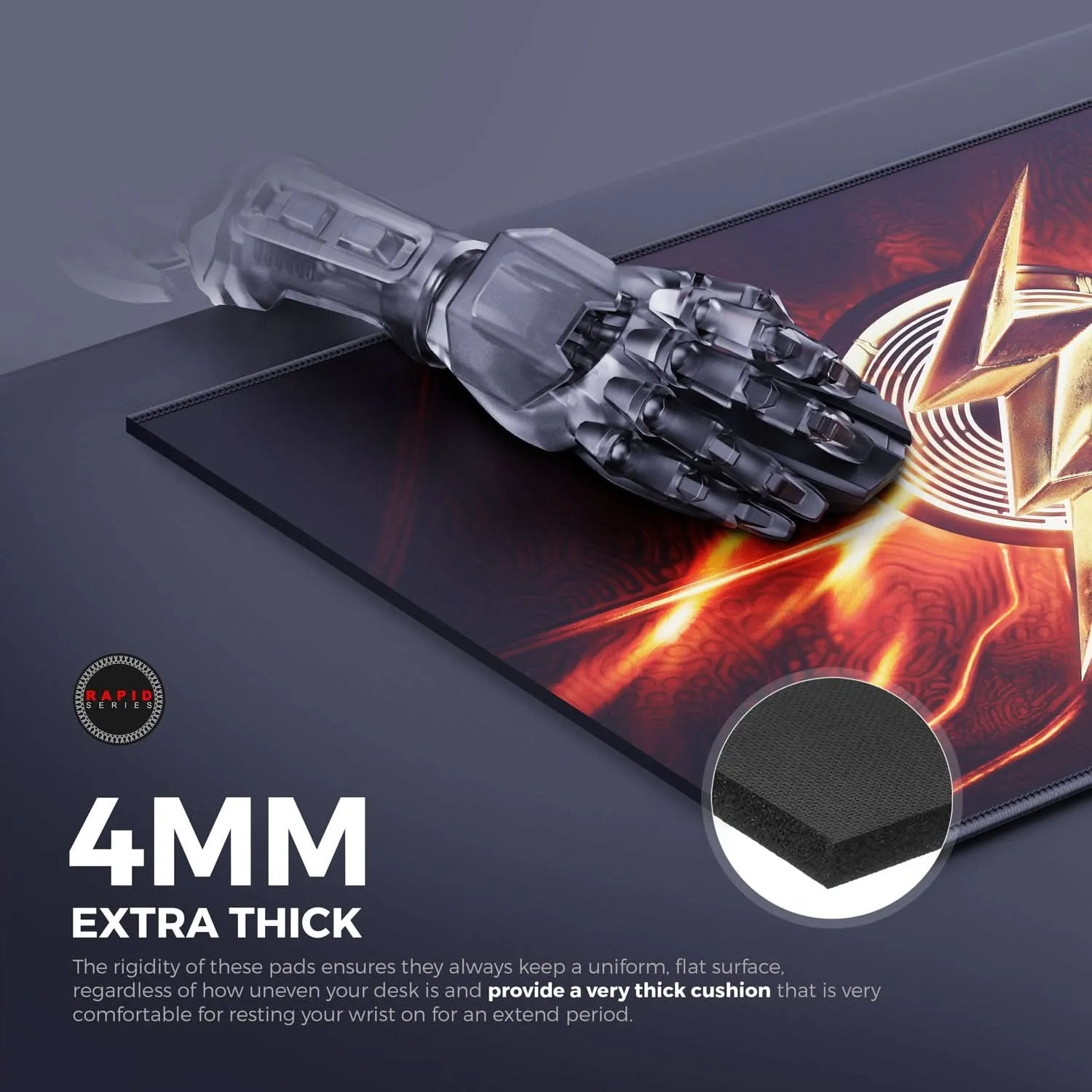 CYBEART THE FLASH GAMING MOUSE PAD RAPID SERIES 450 MM (L)