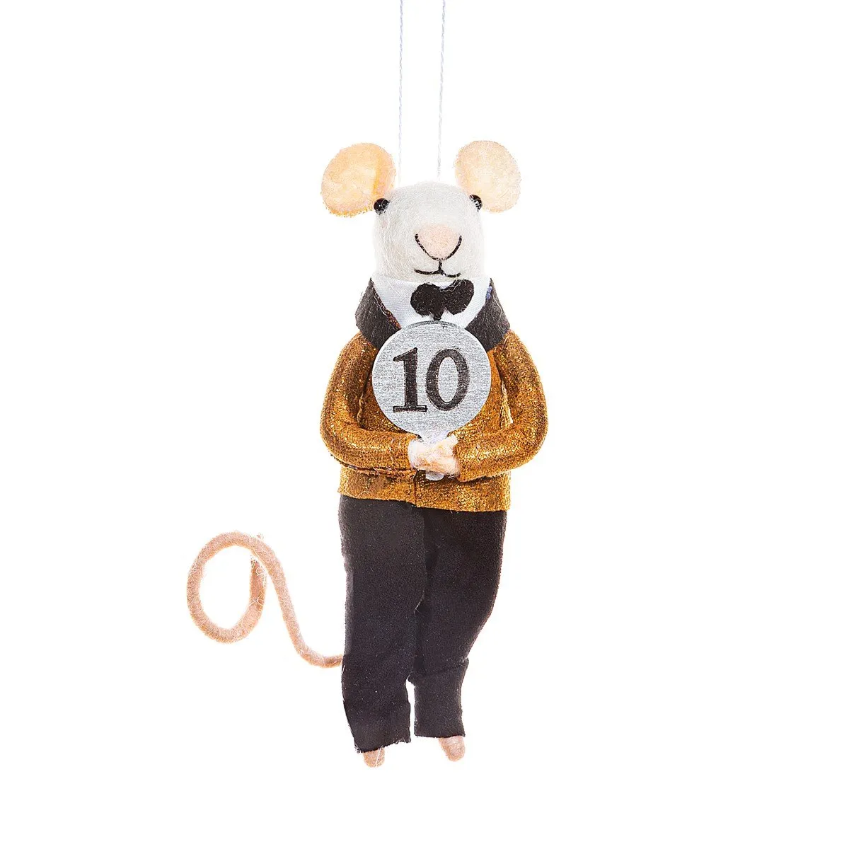 Dancing Judge Mouse Felt Hanging Decoration