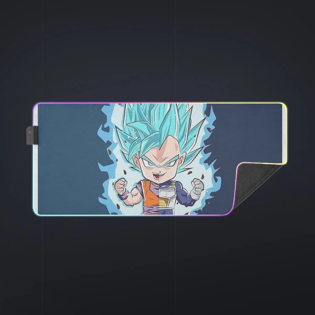 DBZ Goku Vegeta SSGSS God Blue Super Saiyan Chibi Sketch cool LED  Mouse Pad