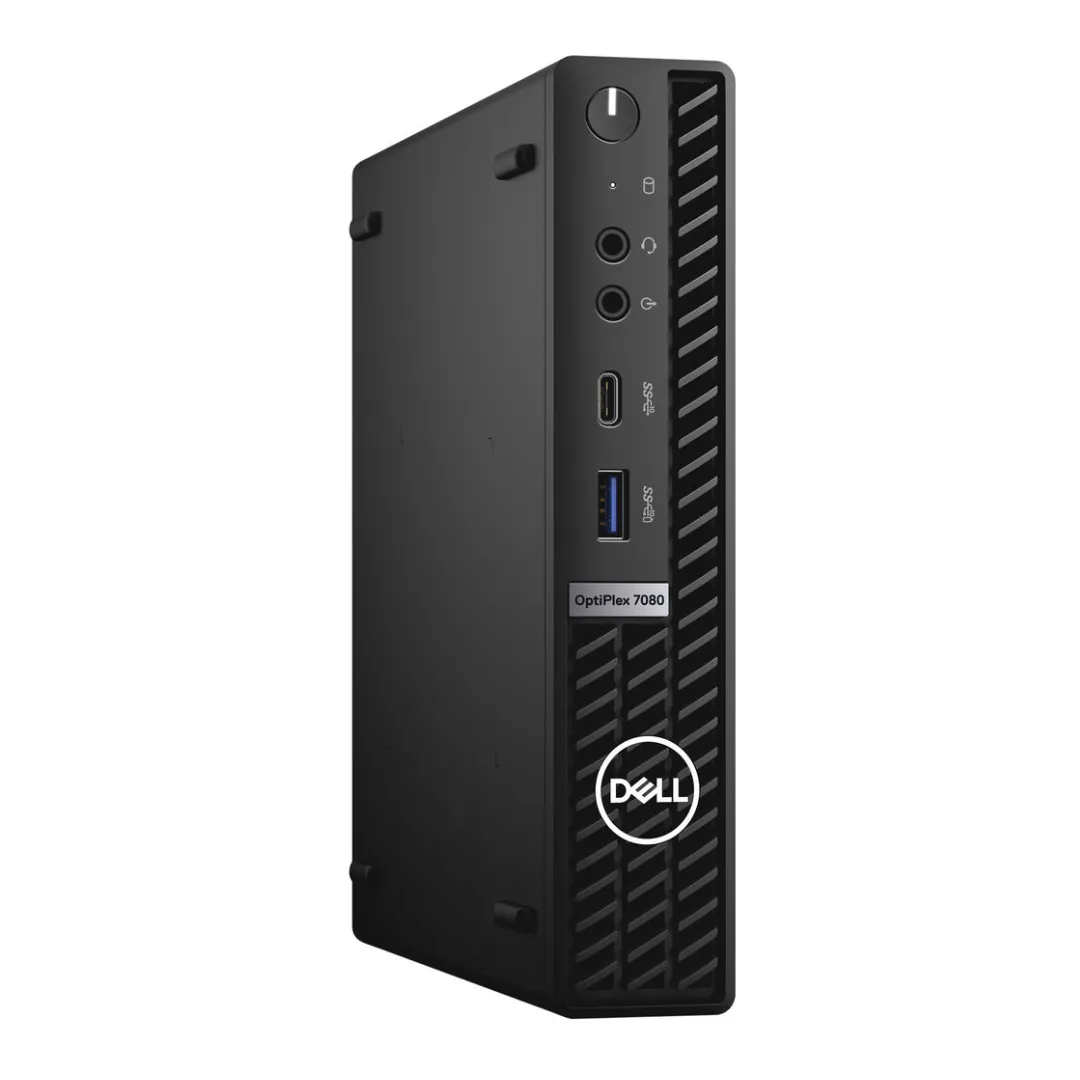 Dell OptiPlex 7080, Micro Desktop Bundled with 24" Monitor, Intel Core i5-10500T, 2.0GHz, 16GB RAM, 256GB M2 NVMe SSD, Windows 11 Pro, Grade A Refurbished - EE