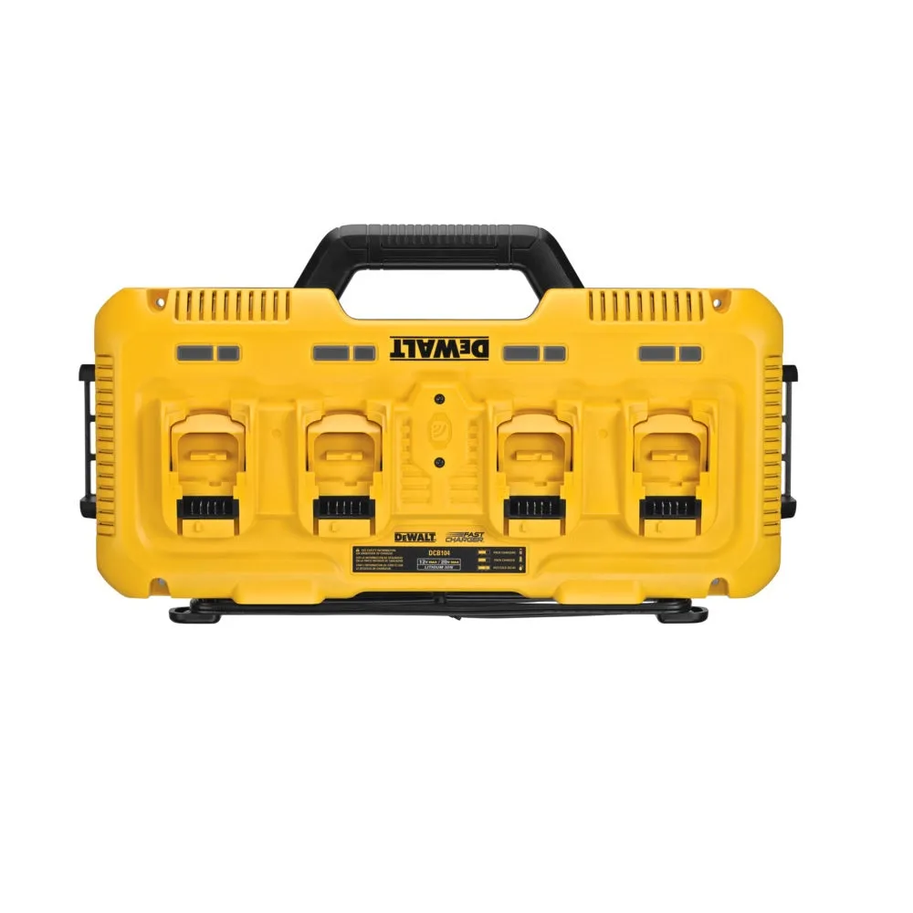 DeWalt DCB104 Multiport Simultaneous Fast Charger, Lithium-Ion, 20 V