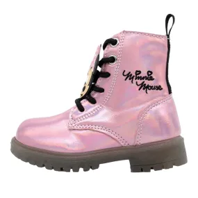 Disney Minnie Mouse Light Up Ankle Boots Leather Pink Colour For Kids