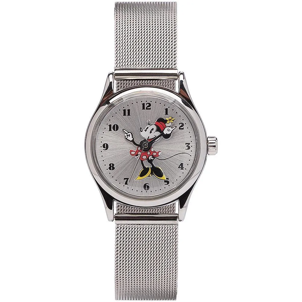 Disney Petite Minnie Silver Milanese Mesh Watch