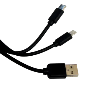 Double USB-C Type C Data & Charge Cable for iPad Phone, Headphones PS5