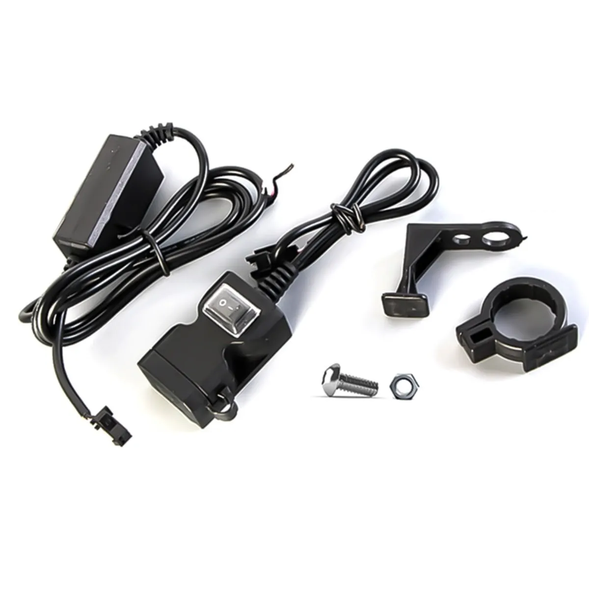 Dual USB Port 12V-24V Waterproof Motorcycle Handlebar Charger 5V 1A/2.1A Adapter for Mobile Phone