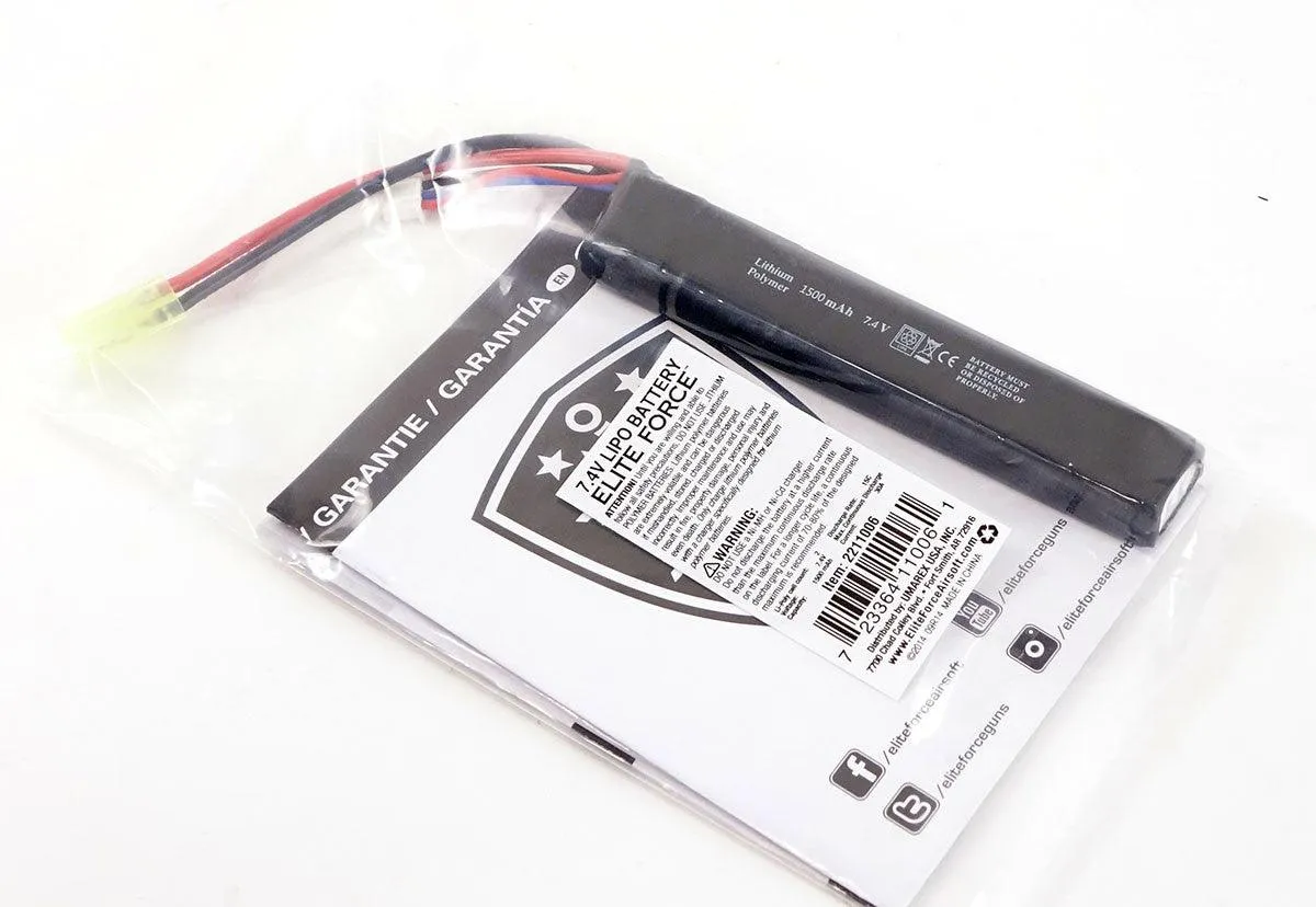 Elite Force 7.4V Lipo 1500 Mah Stick Type Battery