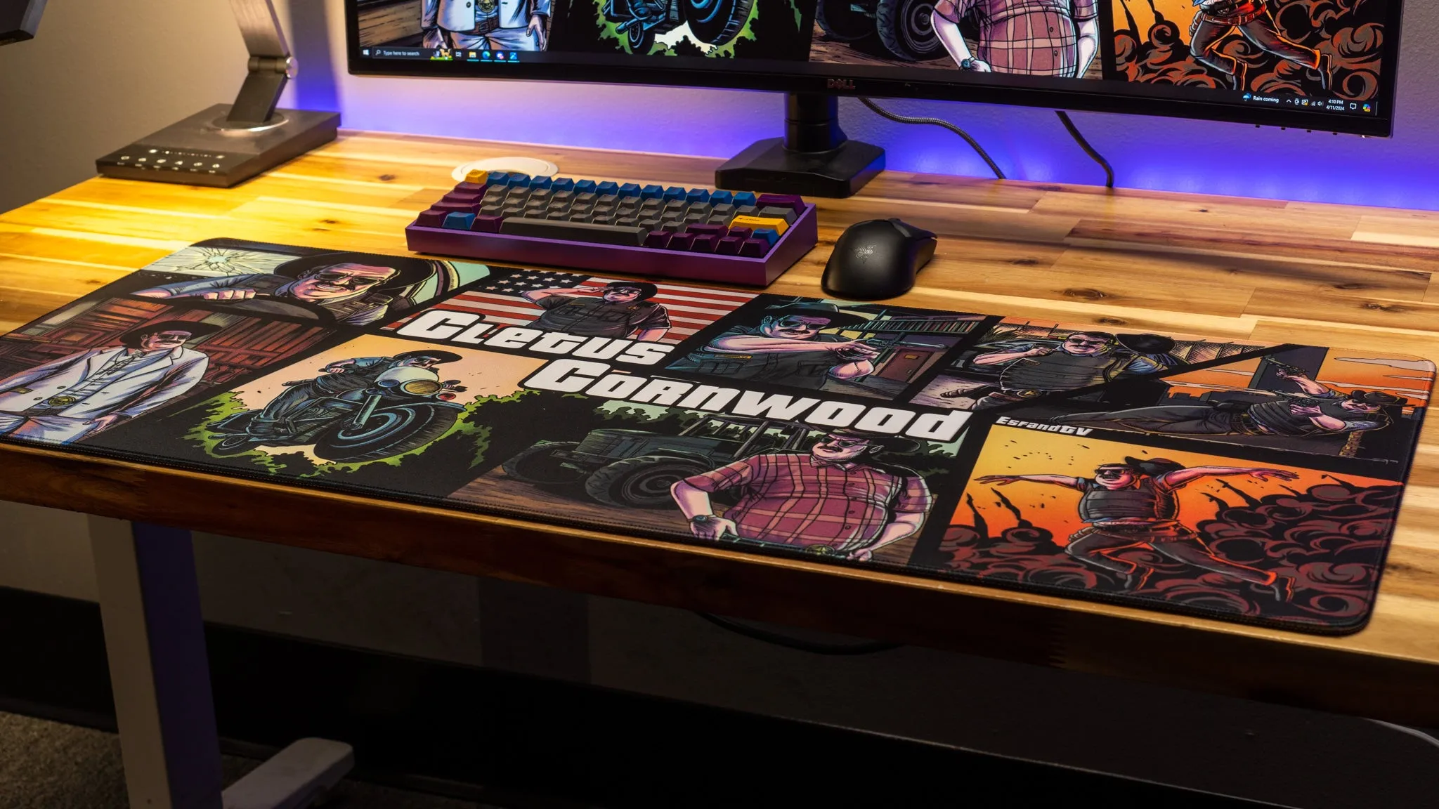 EsfandTV "Cletus Cornwood" Limited Edition Content Creator Collaboration Gaming XL Gaming Mouse Pad