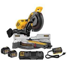 Factory Refurbished DEWALT 12"(305mm) 120V MAX* Double Bevel Sliding Compound Miter Saw Kit with CUTLINE(TM) Blade Positioning System (includes 2 batteries, (1) dual port fast charger)DHS790AT2