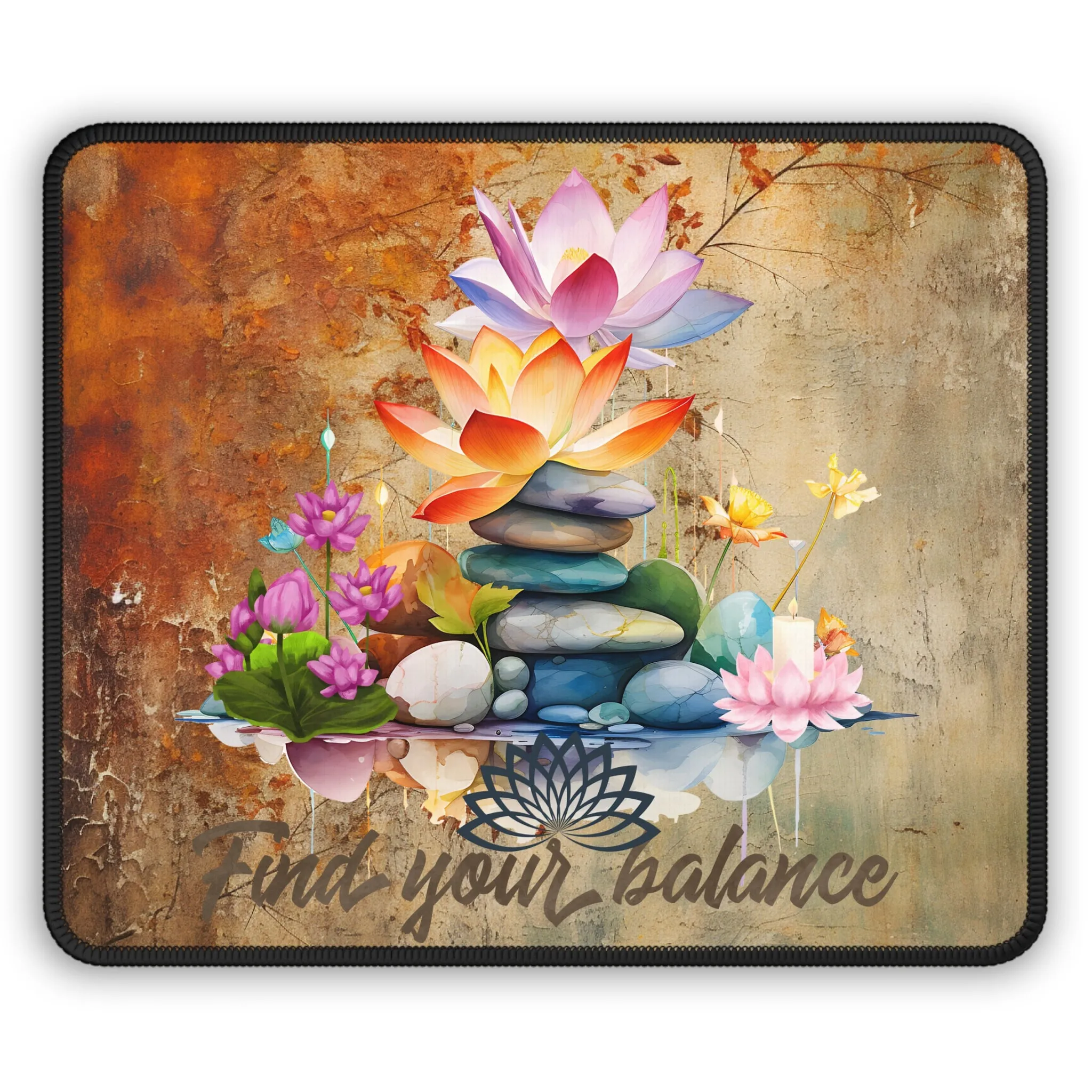 Find Your Balance Yoga Mouse Pad,Unique Gift For Meditation And Yoga Lover, Cute Yoga Mouse Pad, Mindful Yoga Gift, Yoga lover Mouse Pad, Yoga Instructor Gift, Gift For Yoga lovers, Gift For Yogi.