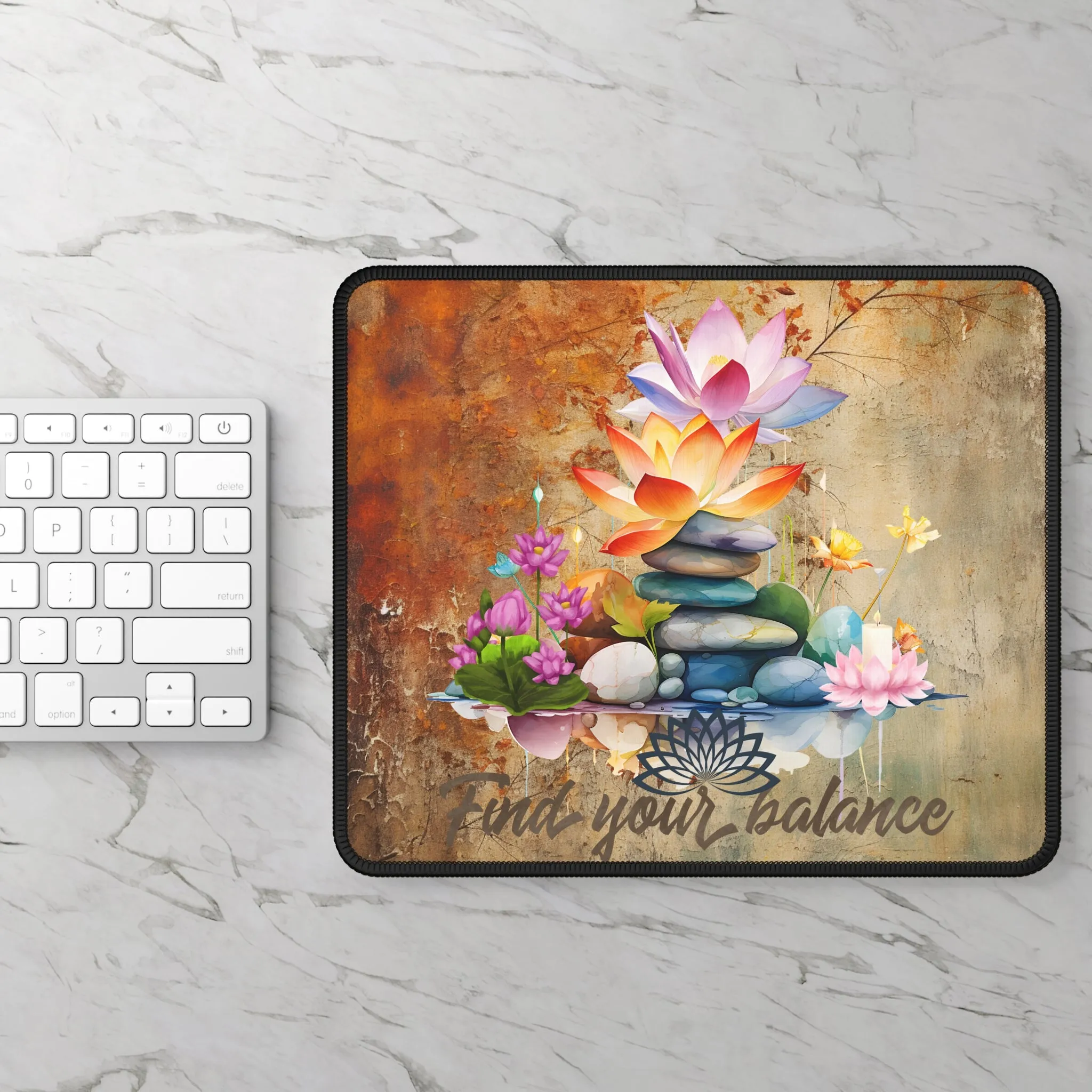 Find Your Balance Yoga Mouse Pad,Unique Gift For Meditation And Yoga Lover, Cute Yoga Mouse Pad, Mindful Yoga Gift, Yoga lover Mouse Pad, Yoga Instructor Gift, Gift For Yoga lovers, Gift For Yogi.