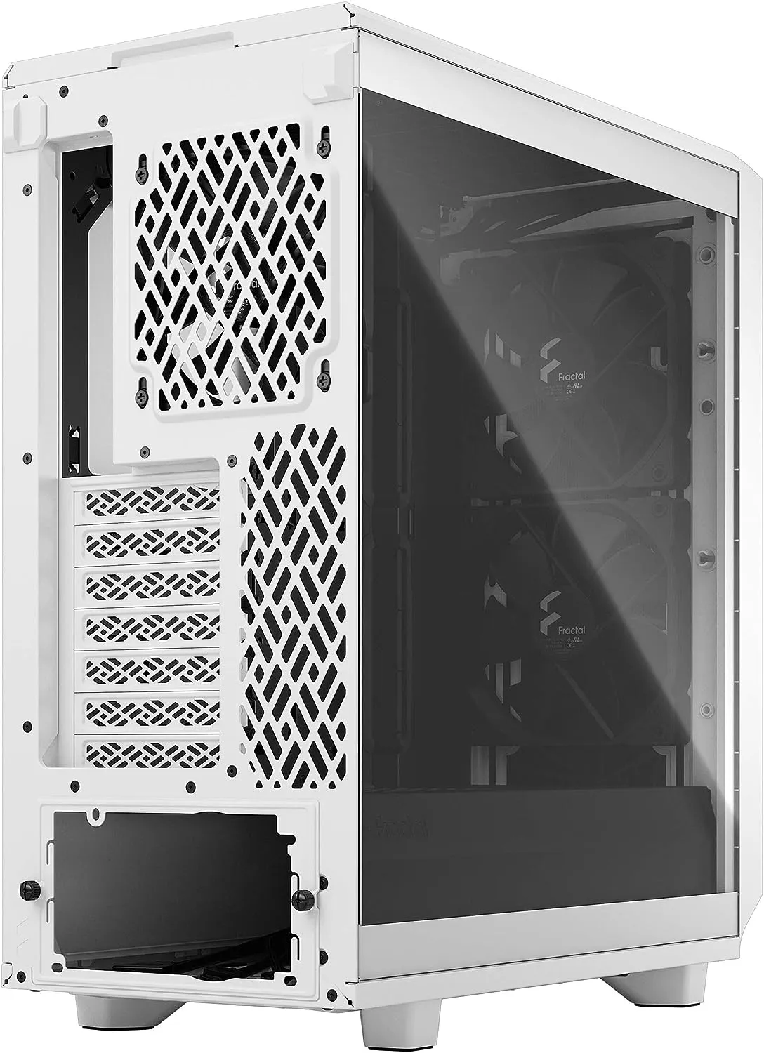 Fractal Design Meshify 2 Compact Clear White Tempered Glass ATX Case FD-C-MES2C-05