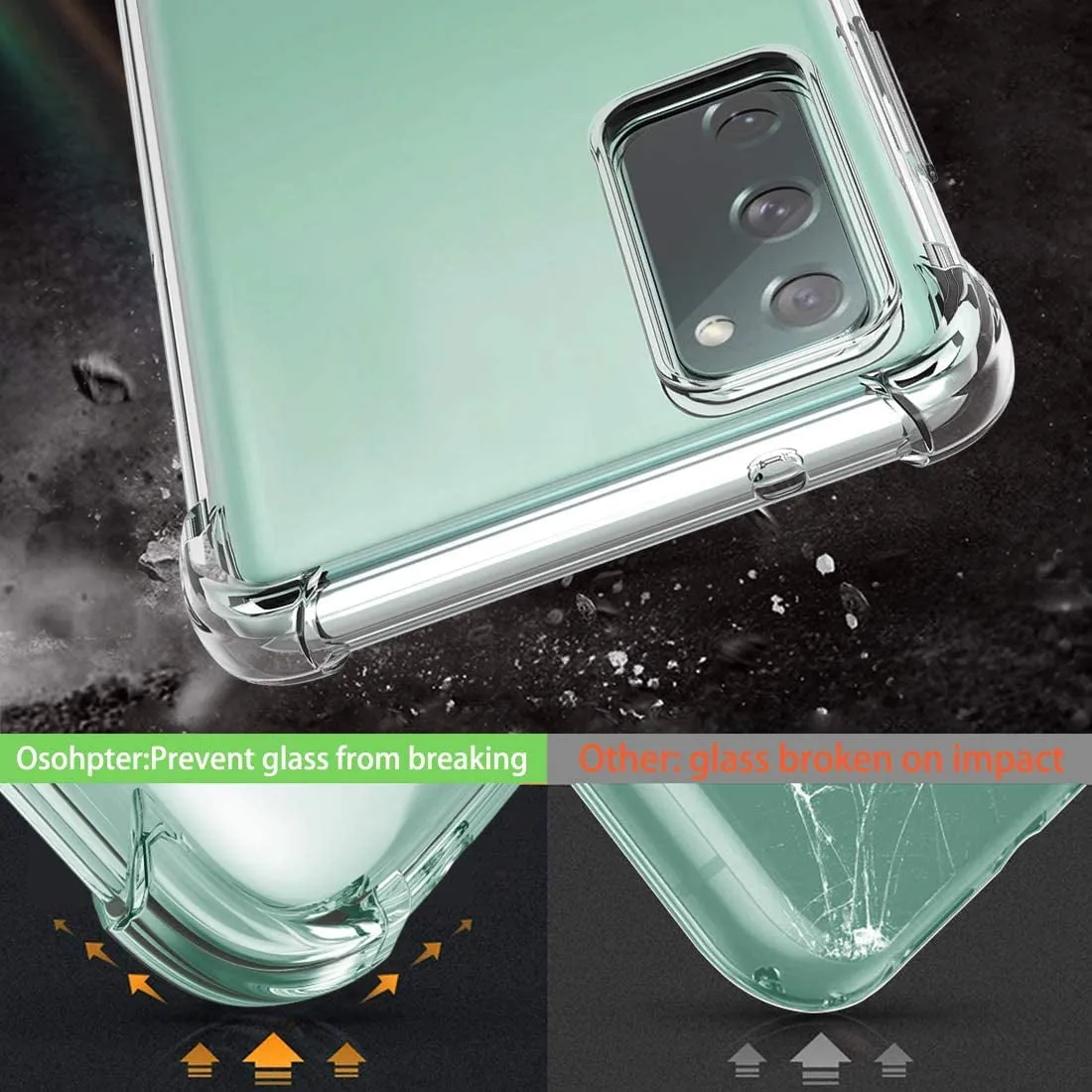 Galaxy A11 A12 A32 A42 S20 FE 5G S9 S21 S21  S21 FE 5G Note 9 20 Ultra Case, Samsung Galaxy Clear Phone Cases, Crystal Transparent Clear Flexible Shock Absorption Bumper Soft TPU Cover