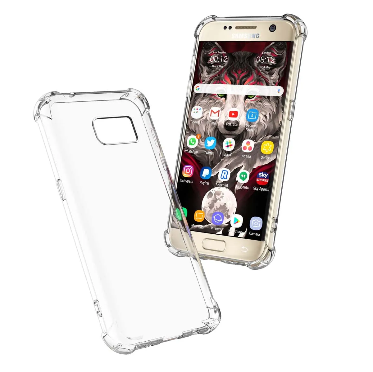 Galaxy A11 A12 A32 A42 S20 FE 5G S9 S21 S21  S21 FE 5G Note 9 20 Ultra Case, Samsung Galaxy Clear Phone Cases, Crystal Transparent Clear Flexible Shock Absorption Bumper Soft TPU Cover