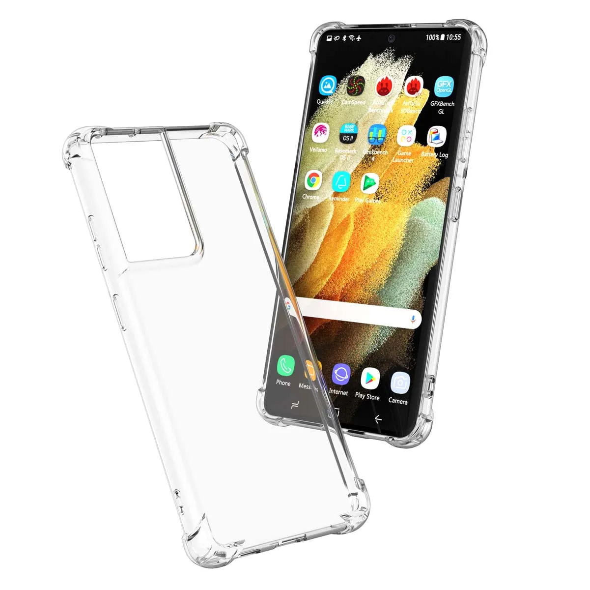 Galaxy A11 A12 A32 A42 S20 FE 5G S9 S21 S21  S21 FE 5G Note 9 20 Ultra Case, Samsung Galaxy Clear Phone Cases, Crystal Transparent Clear Flexible Shock Absorption Bumper Soft TPU Cover