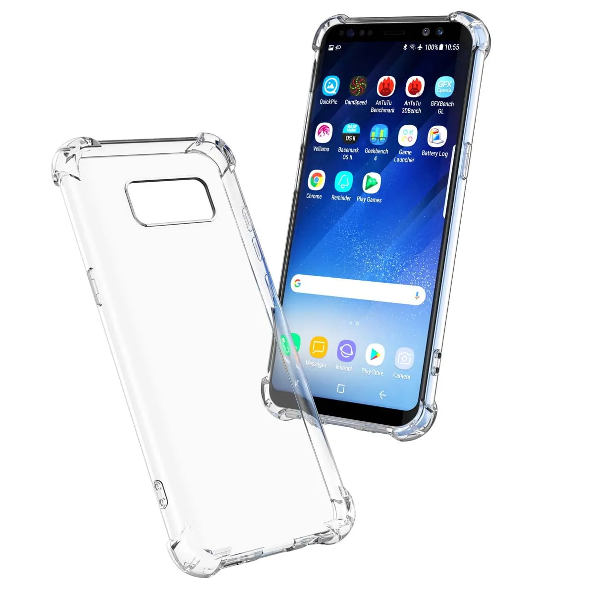 Galaxy A11 A12 A32 A42 S20 FE 5G S9 S21 S21  S21 FE 5G Note 9 20 Ultra Case, Samsung Galaxy Clear Phone Cases, Crystal Transparent Clear Flexible Shock Absorption Bumper Soft TPU Cover