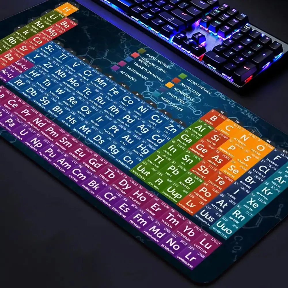 Gaming Mausepad 900x400 Large Periodic Table of Chemical Elem Mouse Pad xxl Anti-slip Mousepad Gaming Keyboard Desk Pad Mat PC