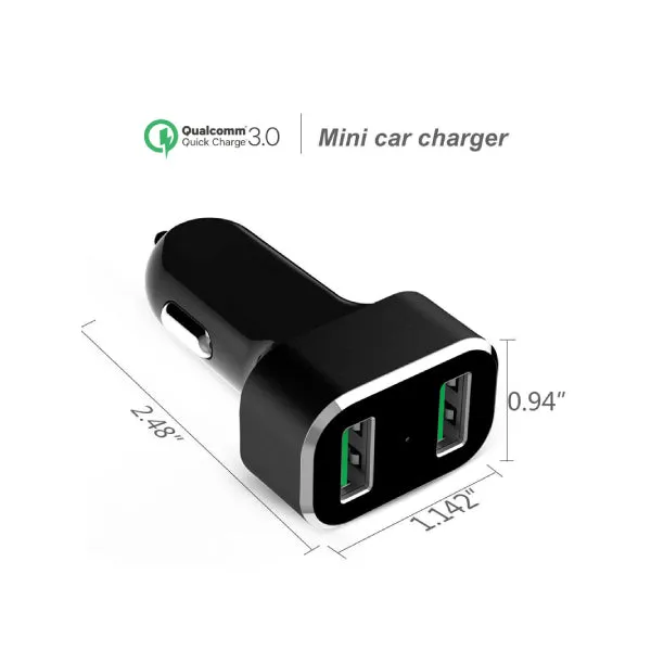 GDS™ 2-Port USB Cigarette Charger with Qualcomm?Quick Charge (RAM-GDS-CHARGE-USB2QCCIG)