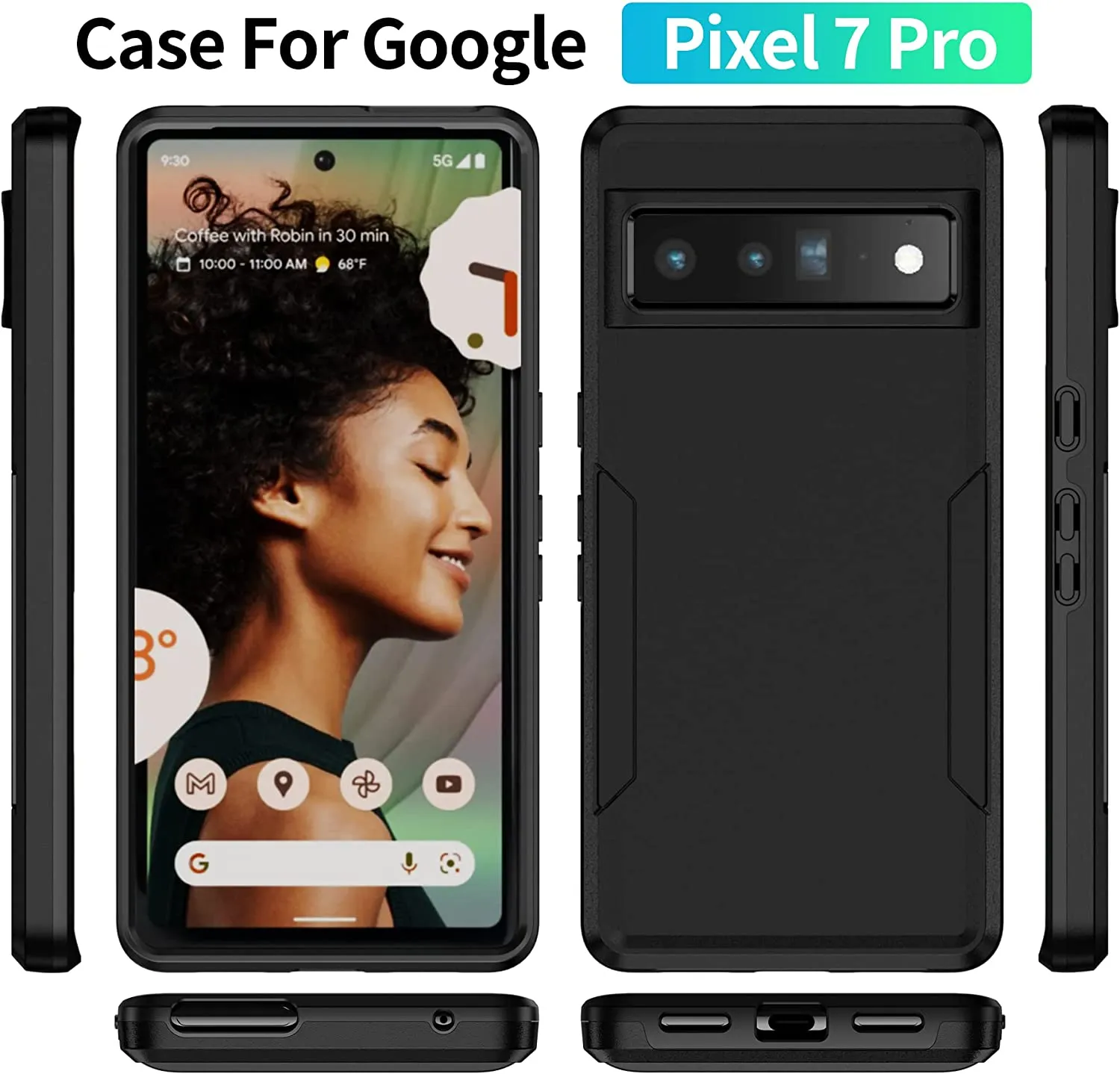 Google Pixel 7 Pro Case Tough Rugged Shockproof Protective Case