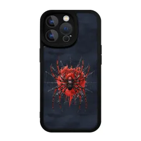 Gothic Spiderweb iPhone15 Pro Max Leather Phone Case