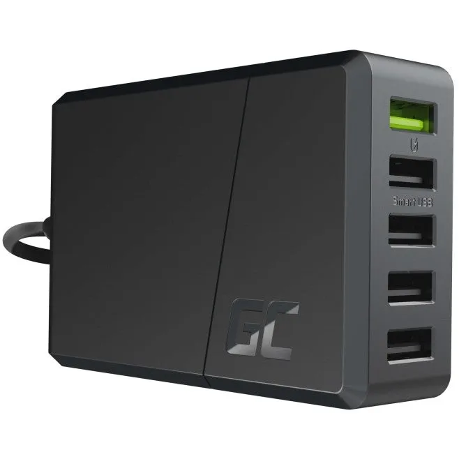 Green Cell Charger 52W 5-Port Usb3.0 Schwarz