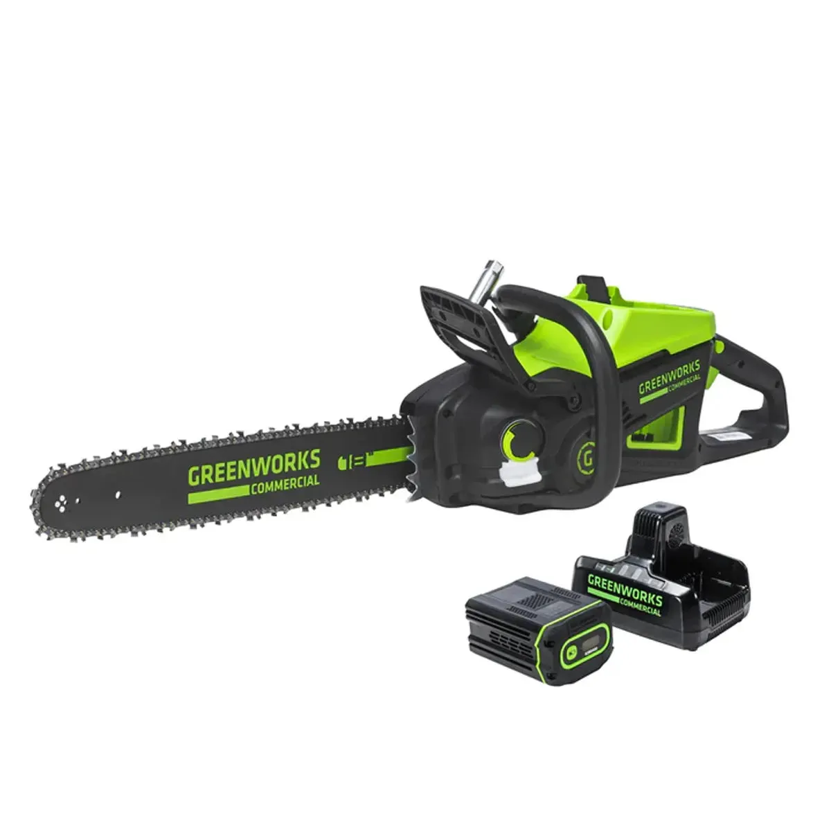 Greenworks 82V 18" 2.7kW Chainsaw with 4Ah Battery and Dual Port Charger