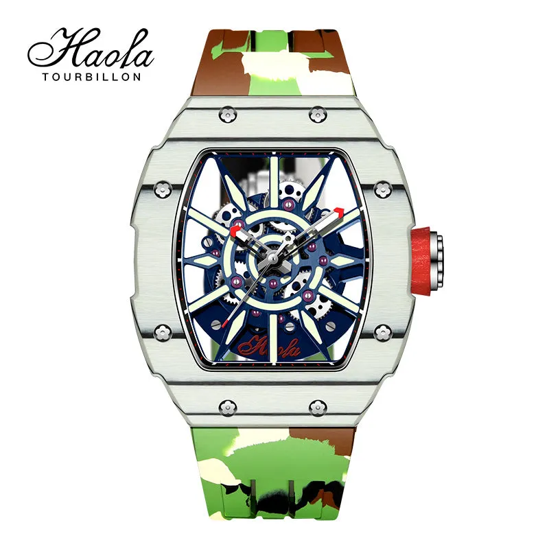 HAOFA 1905 Carbon Fiber  Bezel Titanium Magnesium Alloy Case Super Luminous Mechanical Watch