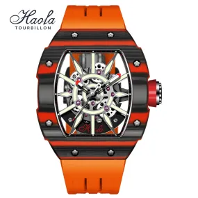 HAOFA 1905 Carbon Fiber  Bezel Titanium Magnesium Alloy Case Super Luminous Mechanical Watch