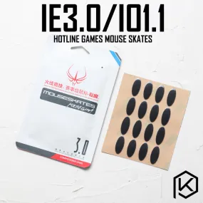 Hotline games 2 sets/pack competition level mouse feet skates gildes for ie 3.0 io 1.1 ie3.0 io1.1 0.6mm thickness Teflon