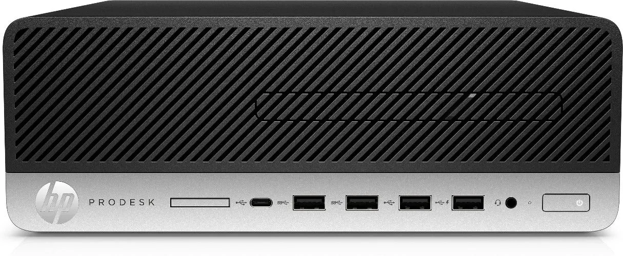 HP ProDesk 600-G4 SFF Desktop PC, Intel i5-8500, 3.0GHz, 8GB RAM, 256GB SSD, Win10P - 6AU27UP#ABA