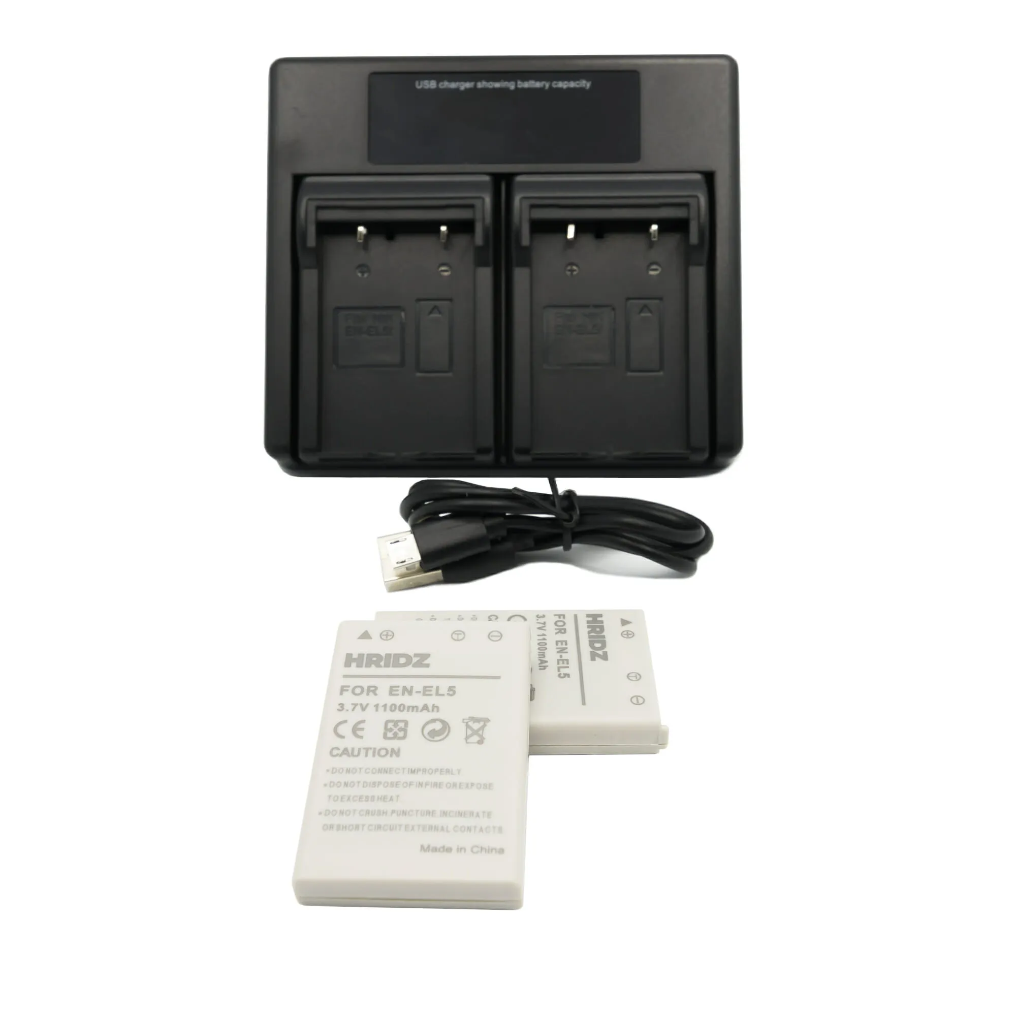 HRIDZ EN-EL5 Battery & Charger Set For Nikon Coolpix 3700 4200 5200 5900 7900 E3700 P5000