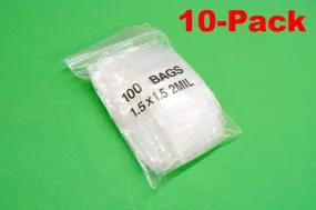 iMBAprice 1.5 x 1.5" 2 Mil Reclosable Bags - 1000