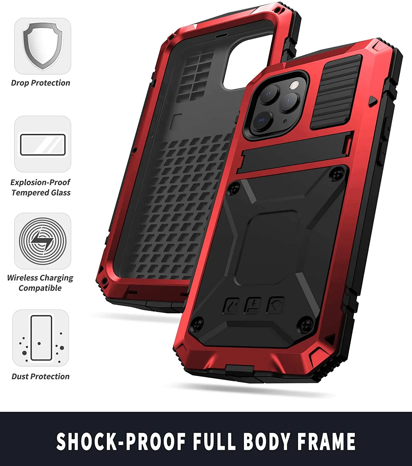 iPhone 12 Pro Max Military Rugged Heavy Duty Metal Case