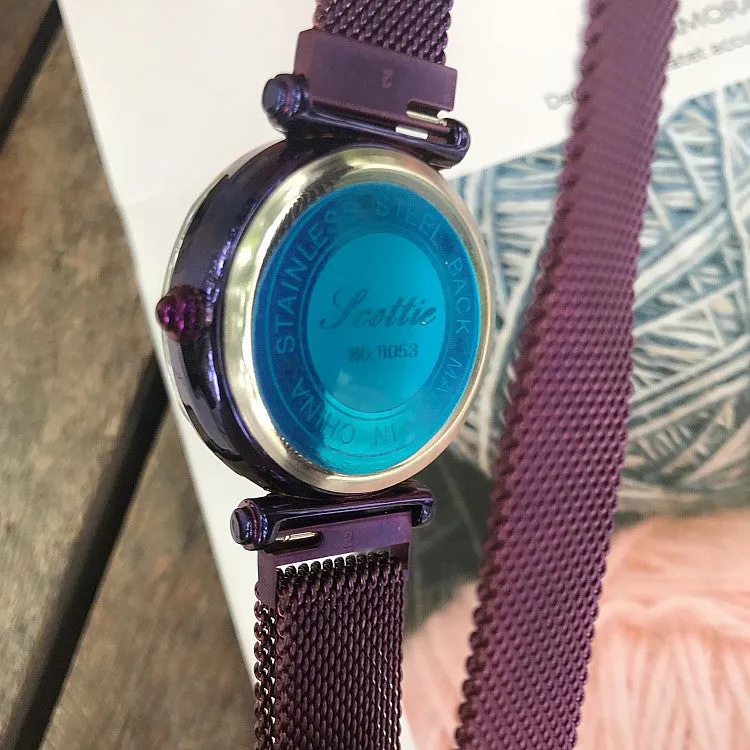 Irregular Mirror Magnet Strap Women's Watch