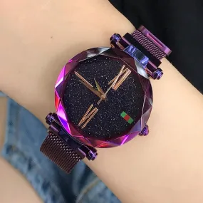 Irregular Mirror Magnet Strap Women's Watch