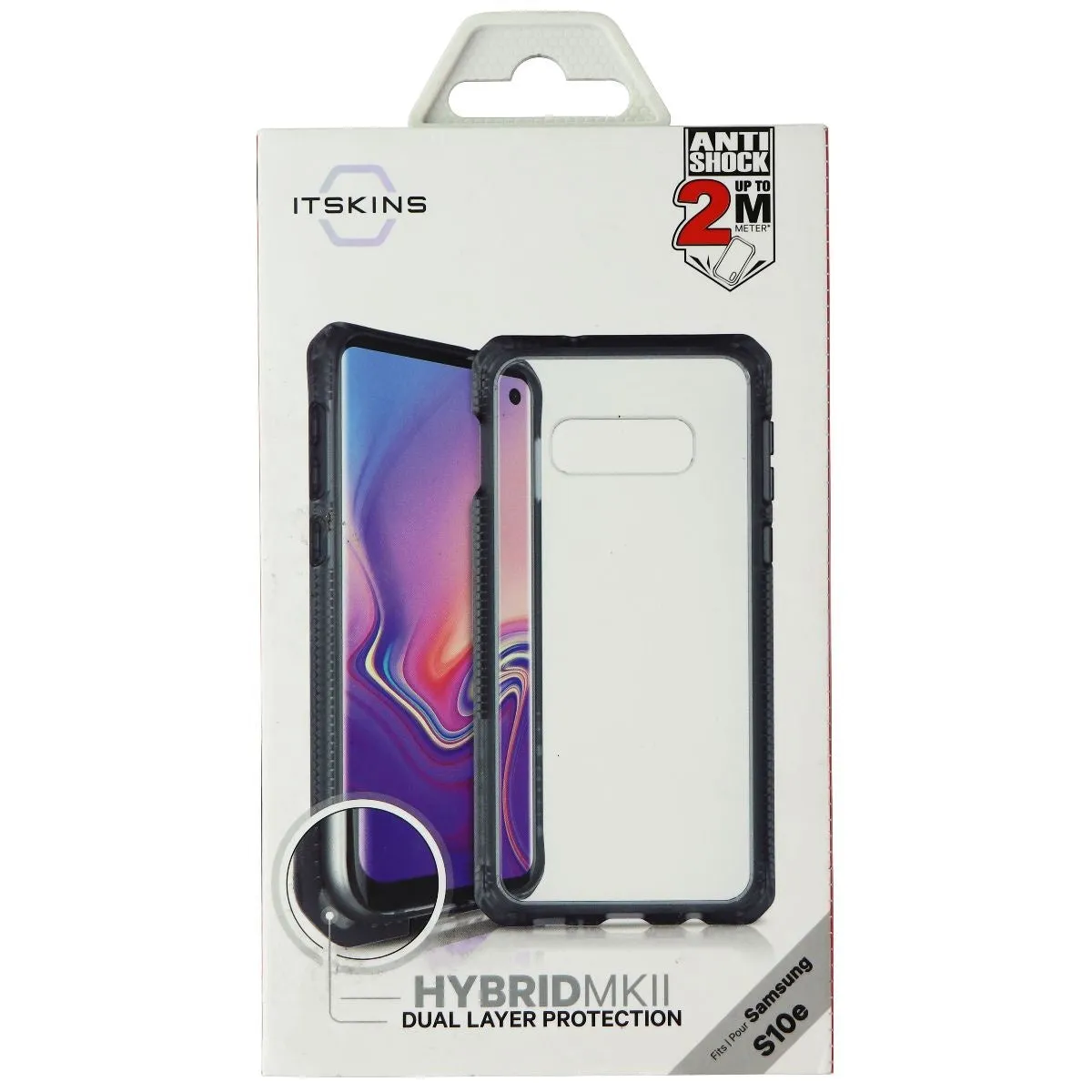 ITSKINS Hybrid Frost Case for Samsung Galaxy S10e - Black/Clear