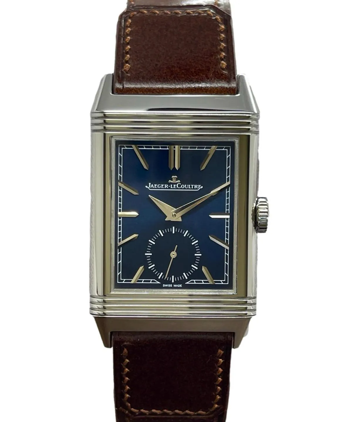 Jaeger-Lecoultre Reverso Tribute Q3978480 Blue Dial Hand Wind Men's Watch