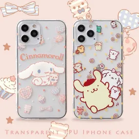 Japanese Cartoon PN with Friends CN with Teddy iPhone Case Kawaii Lovely Cute Lolita iPhone 6 7 8 PLUS SE2 XS XR 11 12 13 14 15 Pro Promax 12mini 13mini