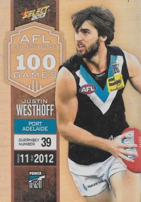 Justin Westhoff, 100 Game Milestone, 2013 Select AFL Champions